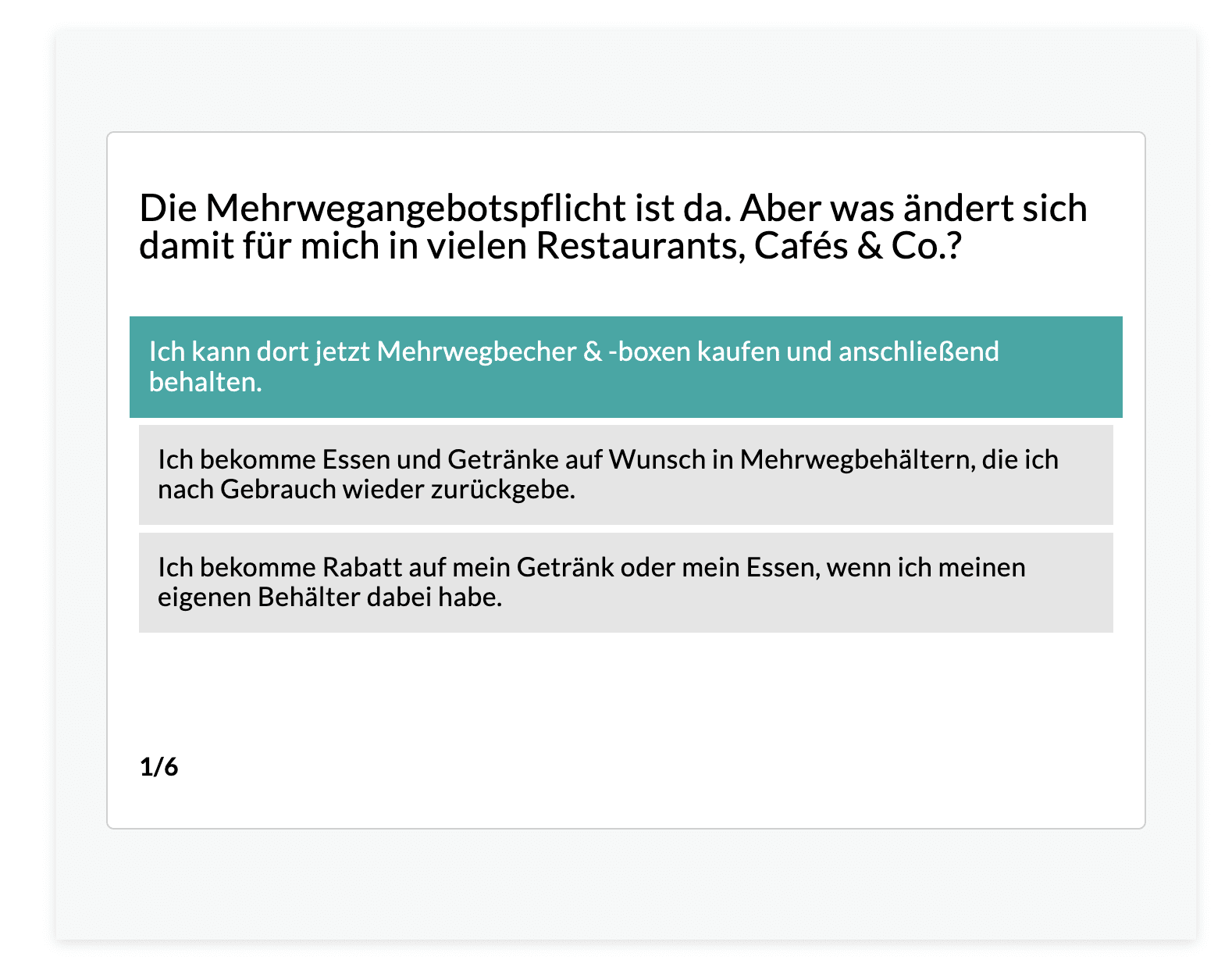 Mehrweg-Quiz